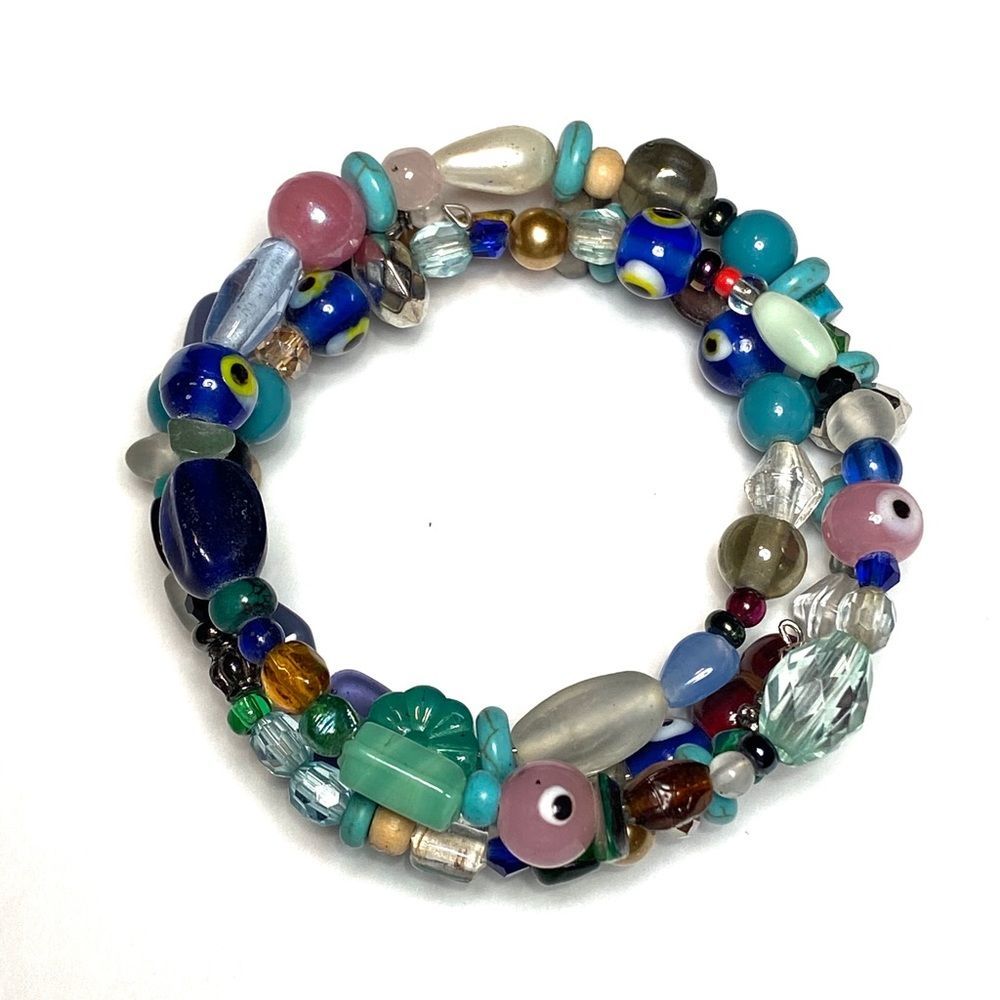 JEWELRY SALE! Handmade twist glass bead bracelet